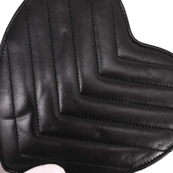 Saint Laurent Black Leather Love Heart Shoulder Bag - Picture 3 of 10